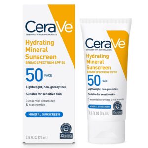 cerave 100% mineral sunscreen spf 50